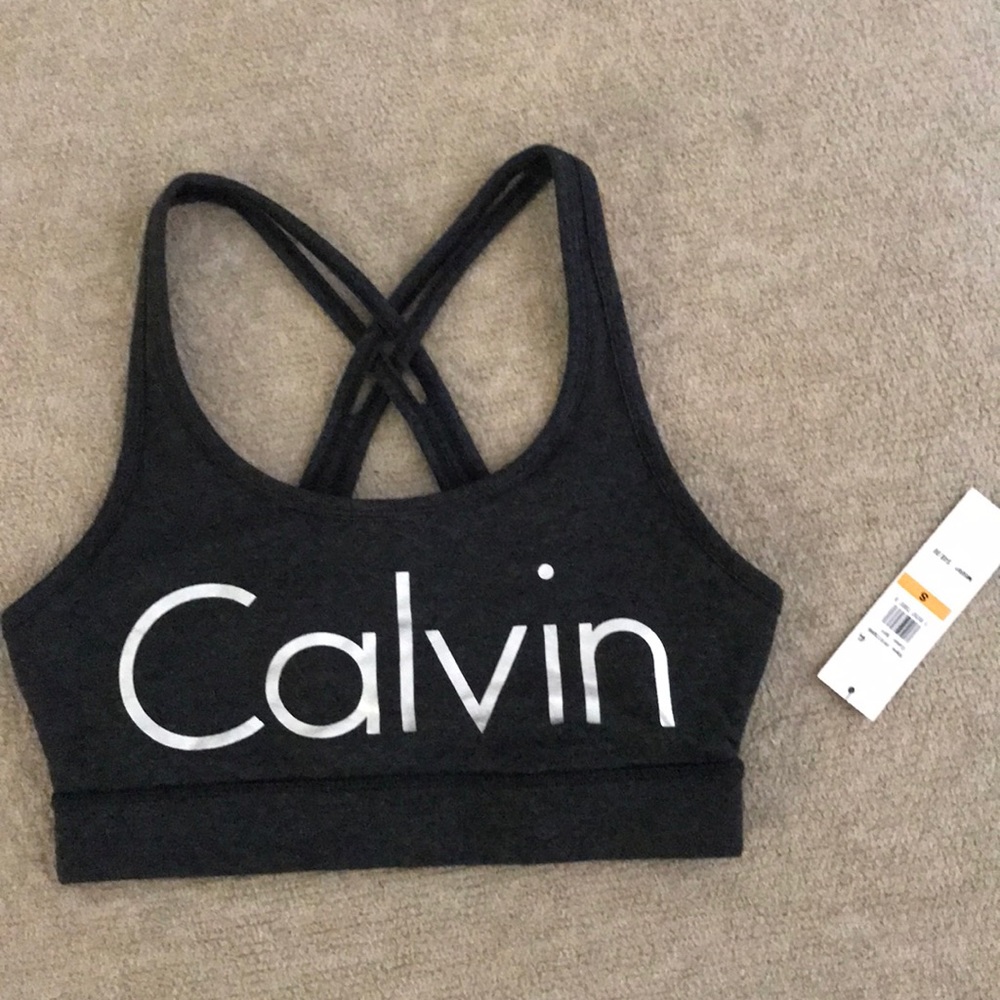 Calvin Klein dark gray sports bra 💫